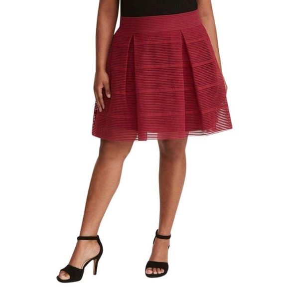 Torrid Striped Sheer Flared Skirt Women's Size 0 (Large) - Picture 2 of 8